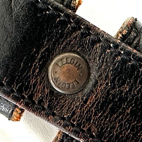 Leegin brown leather silver buckle belt - Picture 3 of 14